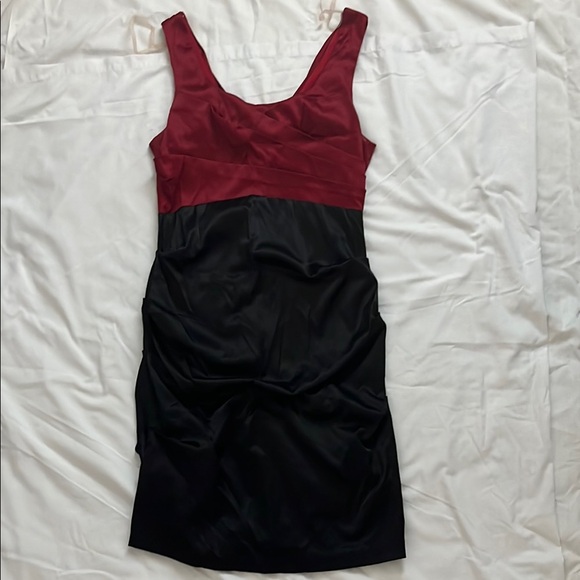 Chic Black and Red Mini Dress - Picture 1 of 7
